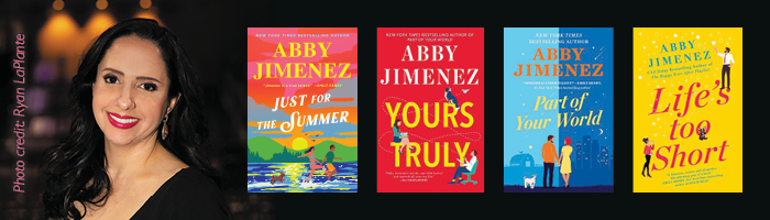 Abby Jimenez photo and book covers