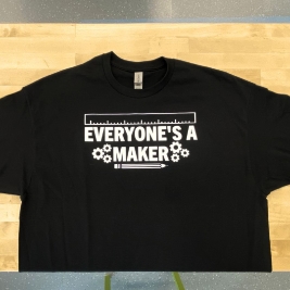 circuit t-shirt with phrase everyone is a maker